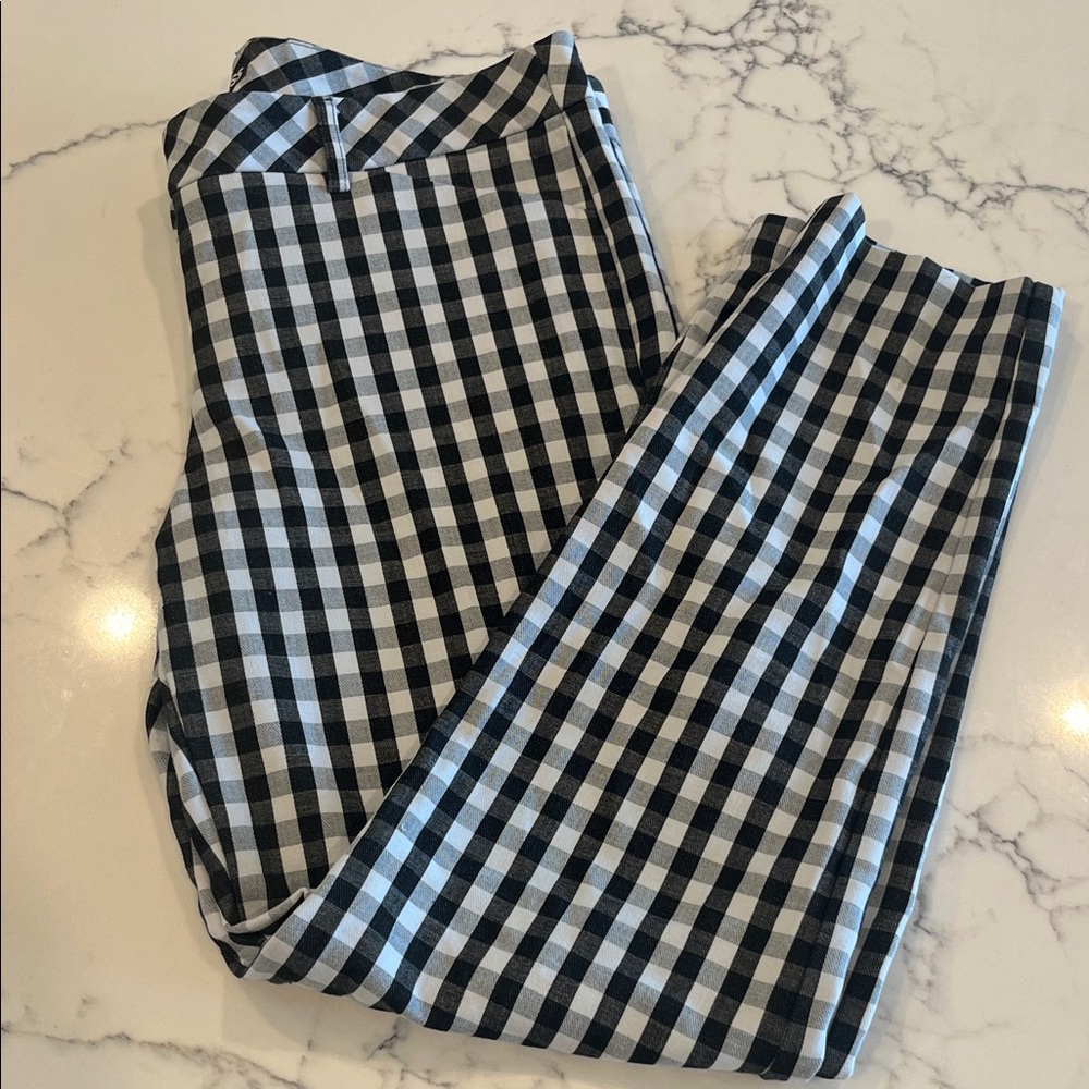 EXPRESS Black and White Checkered Pants
